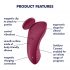 Satisfyer Sexy Secret - išmani vandeniui atspari klitorio vibracija (burgundė)