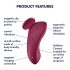 Satisfyer Sexy Secret - išmanus atsparus vandeniui vibruojantis kelnaitės vibratorius (bordo)