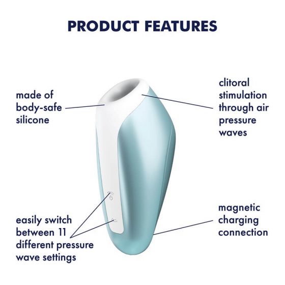 Satisfyer Love Breeze - atsparus vandeniui klitorio stimuliatorius vibradoras (mėlynas)