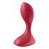 Satisfyer Backdoor Meilužis - akumuliatorinis, atsparus vandeniui analinis vibratorius (raudonas) 