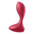 Satisfyer Backdoor Meilužis - akumuliatorinis, atsparus vandeniui analinis vibratorius (raudonas) 