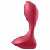 Satisfyer Backdoor Meilužis - akumuliatorinis, atsparus vandeniui analinis vibratorius (raudonas) 