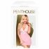 Penthouse Sweet & Spicy - Nėriniuota Suknelė su Kaklo Dirželiu ir Tangais (rožinė)  - M/L