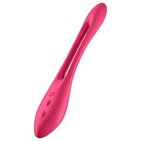 Satisfyer Elastic Joy - akumuliatorinis, lankstus porų vibratorius (raudonas)