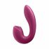 Satisfyer Sunray - akumuliatorinis, oro bangų 2in1 vibratorius (raudonas) 