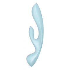   Satisfyer Triple Oh - akumuliatorinis, su klitorio šaka vibratoriaus (mėlynas)