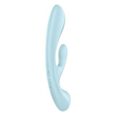   Satisfyer Triple Oh - akumuliatorinis, su klitorio šaka vibratoriaus (mėlynas)