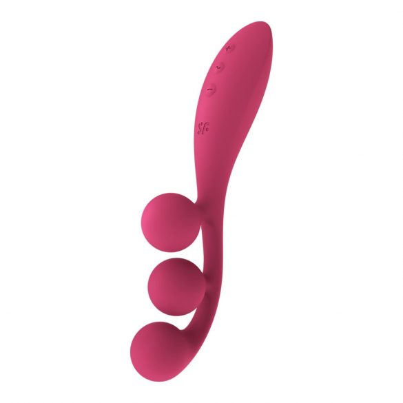 Satisfyer Tri Ball 1 - įkraunamas, daugiafunkcinis vibratorius (raudonas) 