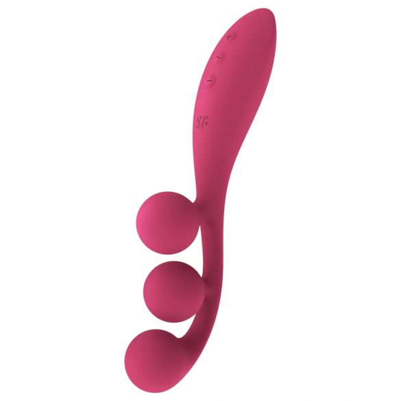 Satisfyer Tri Ball 1 - įkraunamas, daugiafunkcinis vibratorius (raudonas) 