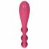 Satisfyer Tri Ball 1 - įkraunamas, daugiafunkcinis vibratorius (raudonas) 