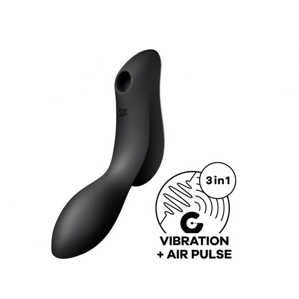 Satisfyer Curvy Trinity 2 - įkraunamas 3in1 vibratoriaus (juodas) 