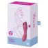 Satisfyer Curvy Trinity 3 - įkraunamas oro bangų 2in1 vibratorius (raudonas)