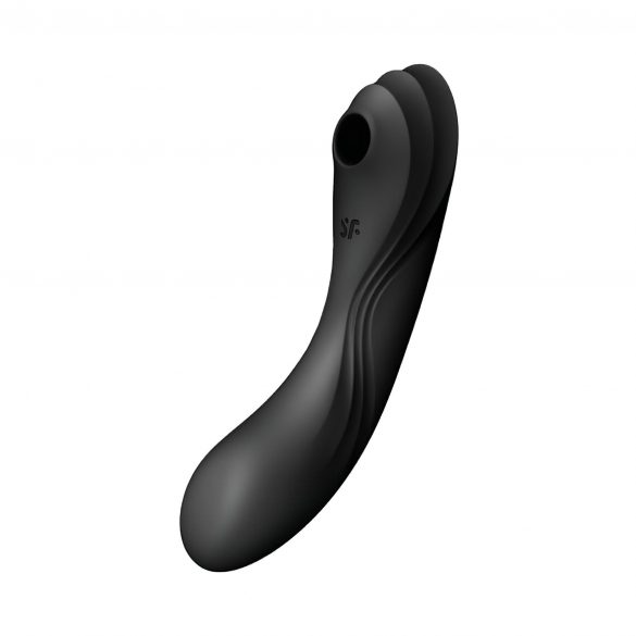 Satisfyer Curvy Trinity 4 - įkraunamas vaginalinis ir klitorio vibradoras (juodas) 