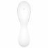 Satisfyer Curvy Trinity 5+ - išmanusis dvigubas vibracijos ir oro bangos vibratorius (baltas) 