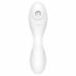 Satisfyer Curvy Trinity 5+ - išmanusis dvigubas vibracijos ir oro bangos vibratorius (baltas) 