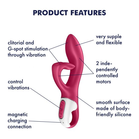 Satisfyer Embrace Me - akumuliatorinis, klitorio šakutės vibratorius (raudonas)