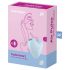 Satisfyer Cutie Heart - akumuliatorinis oro bangų klitorio vibratorius (mėlynas)