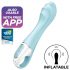 Satisfyer Air Pump Vibrator 5 - išmanusis vibruojantis siurblys (mėlynas)