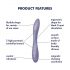 Satisfyer G-spot Flex 2 - įkraunamas, vandeniui atsparus G-taško vibratorius (violetinis)