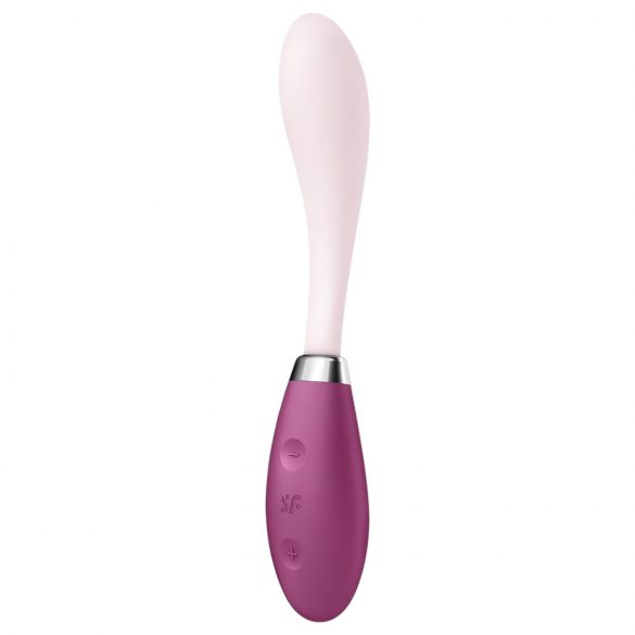 Satisfyer G-Spot Flex 3 - įkraunamas G taško vibratorius (rožinis-bordo)