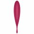 Satisfyer Twirling Pro - išmanusis 2in1 klitorinis vibratorius (raudonas) 