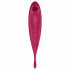 Satisfyer Twirling Pro - išmanusis 2in1 klitorinis vibratorius (raudonas) 