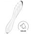 Satisfyer Dazzling Crystal 1 - dvigubas stiklinis dildo (skaidrus)