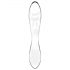 Satisfyer Dazzling Crystal 1 - dvigubas stiklinis dildo (skaidrus)