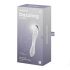 Satisfyer Dazzling Crystal 1 - Dvigubas stiklinis dildo (skaidrus) 