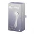 Satisfyer Dazzling Crystal 1 - dvigubas stiklinis dildo (skaidrus)