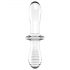 Satisfyer Double Crystal - dvigubas stiklinis dildo (skaidrus)