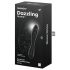 Satisfyer Dazzling Crystal 1 - 2 galų stiklinis dildo (juodas)