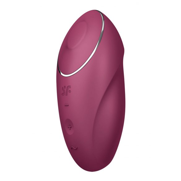 Satisfyer Tap & Climax 1 - 2 viename vibratorius ir klitorio masažuoklis (raudonas) 