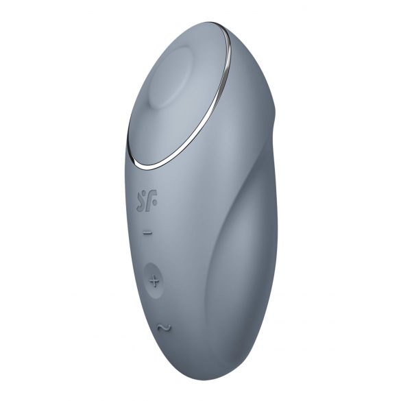 Satisfyer Tap & Climax 1 - 2in1 vibratorius ir klitorio stimuliatorius (pilkas) 