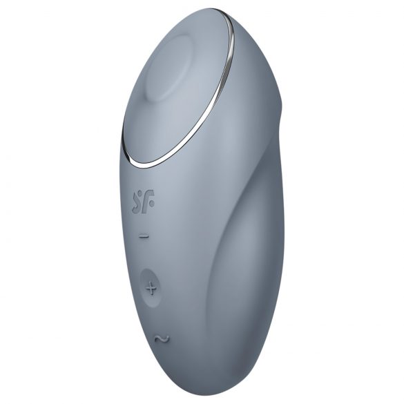 Satisfyer Tap & Climax 1 - 2 viename vibratorius ir klitorio stimuliatorius (pilkas)