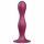 Satisfyer Double Ball-R - dvigubas kamuoliukais dildas su prilimpančiu pagrindu (raudonas) 