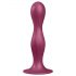 Satisfyer Double Ball-R - su siurbtuku pritvirtintas svertinis dildo (raudonas)