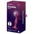 Satisfyer Double Ball-R - su siurbtuku pritvirtintas svertinis dildo (raudonas)