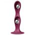 Satisfyer Double Ball-R - su siurbtuku pritvirtintas svertinis dildo (raudonas)