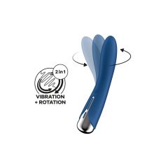   Satisfyer Spinning Vibe 1 - sukančio galvutės-G taško vibratorius (mėlynas)