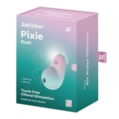   Satisfyer Pixie Dust - akumuliatorinis oro bangos klitorio stimuliatorius (mėtinė-rožinė)