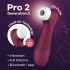 Satisfyer Pro 2 Gen3 - išmanus oro bangų klitorio stimuliatorius (bordo)