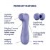 Satisfyer Pro 2 Gen3 - išmanus oro bangų klitorio stimuliatorius (violetinis)