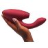 Womanizer Duo 2 - atsparus vandeniui G-taško vibratorius ir klitorio stimuliatorius (raudonas)