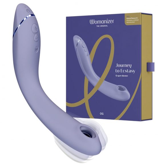 Womanizer OG - įkraunamas, oro bangų 2in1 G-taško vibratorius (violetinis) 