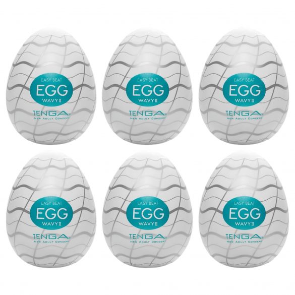 TENGA Egg Wavy II - masturbacinis kiaušinis (6 vnt.)