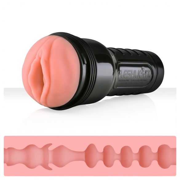 Fleshlight Rausva Panele Mini-Lotus - natūrali dirbtinė vagina dėkle (natūrali) 