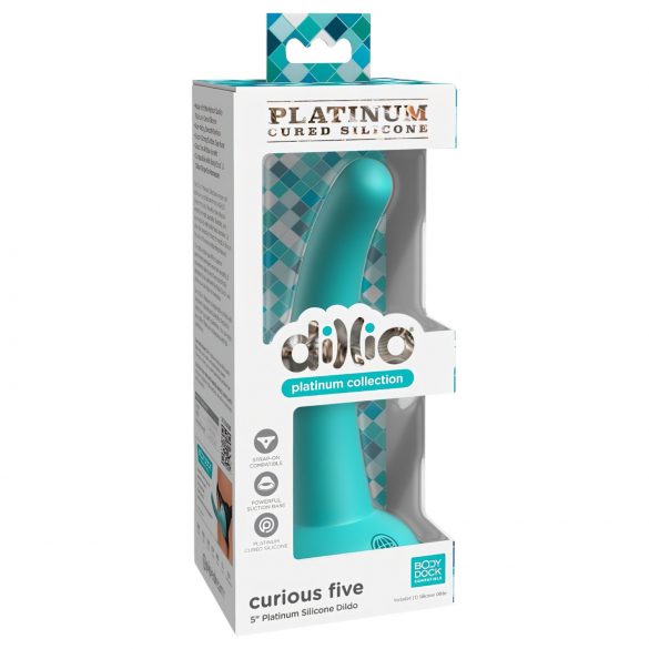 Dillio Curious Five - silikoninis dildo su siurbtuku (15 cm) - turkio spalvos