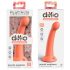 Dillio Secret Explorer - prilimpančio pagrindo dildo su galvute (17 cm) - oranžinis