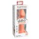 Dillio Didvyrias - siurbtuku pritvirtinamas silikoninis dildo (17cm) - oranžinis 